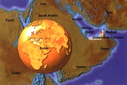 Mapa Emiraty Arabskie